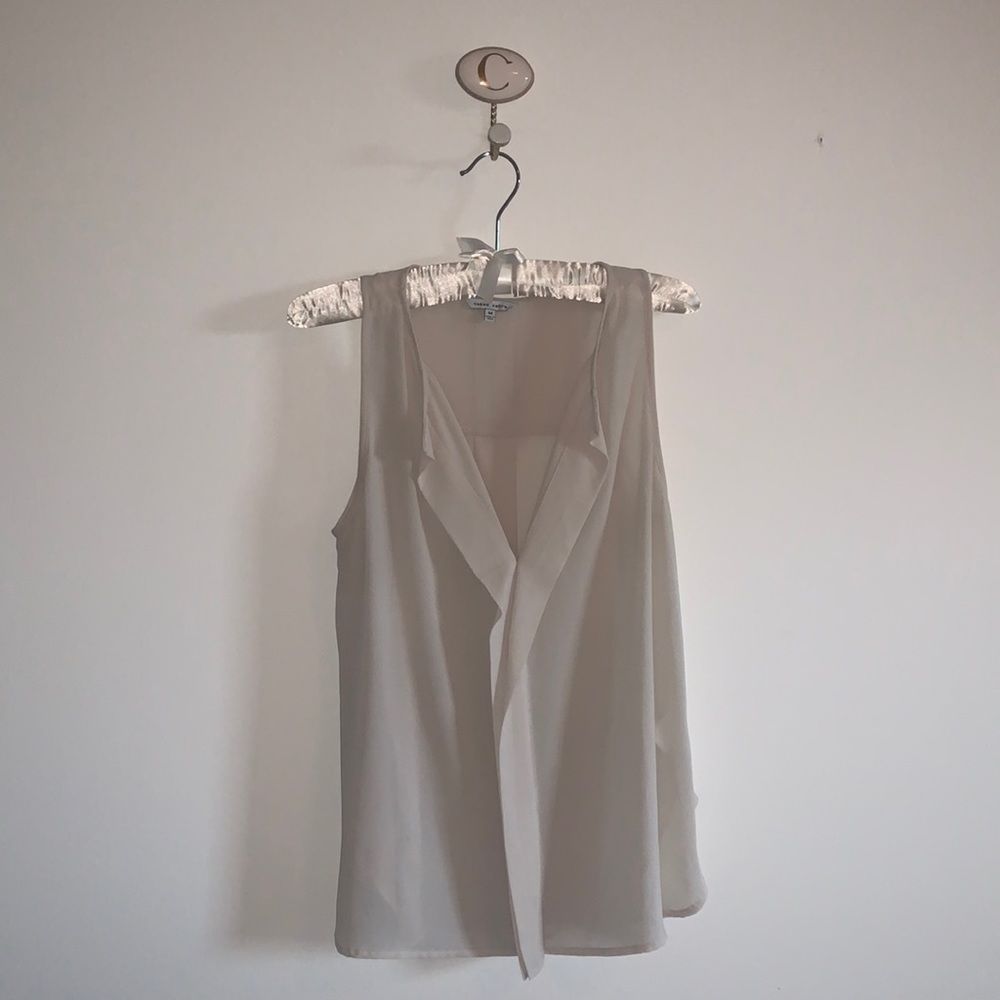 Naked Zebra Sleeveless V-Neck Top